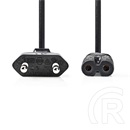 Nedis CEGL11040BK20 tápkábel (IEC-320-C7, 2 m, 2 x 0,75 mm, fekete)
