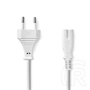 Nedis CEGL11040WT50 tápkábel (IEC-320-C7, 2 x 0,75 mm, 5 m, fehér)