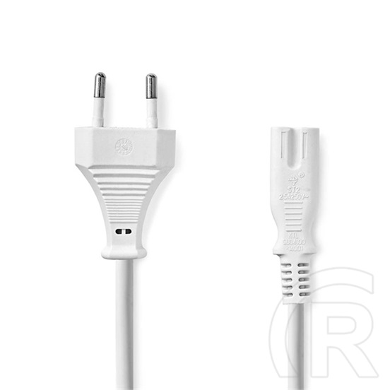 Nedis CEGL11040WT50 tápkábel (IEC-320-C7, 2 x 0,75 mm, 5 m, fehér)