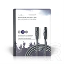 Nedis COTG15010GY100 XLR 3 tűs kábel (10 m, szimmetrikus, XLR apa/anya, PVC, sötétszürke)