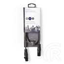 Nedis COTH15012GY10 DMX adapter kábel (XLR 3 tűs dugó / XLR 3 tűs anya, 1 m, kerek, PVC, sötétszürke)