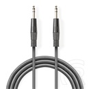 Nedis COTH23020GY50 félprofi audio kábel (2 x 6,35 mm sztereó jack dugó, 5 m, rugalmas)