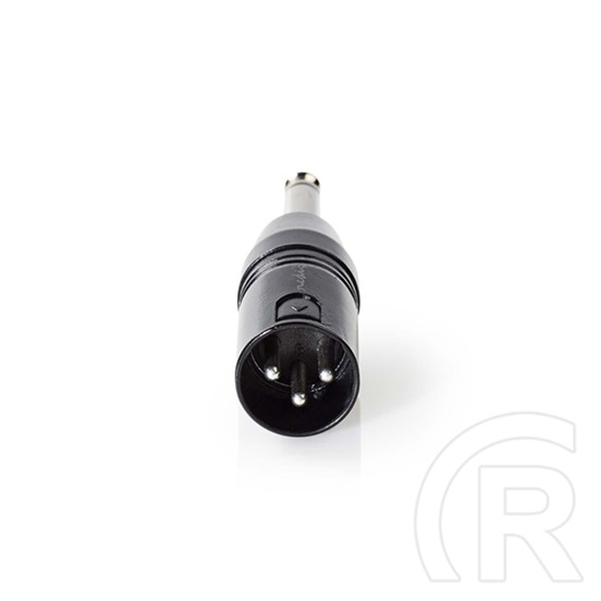 Nedis COTP15942BK adapter (6,35 mm jack - XLR 3 tűs apa, fekete, fém ház, nikkelezett burkolat, egyenes kivitel)
