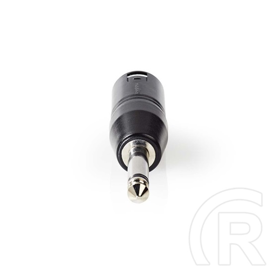 Nedis COTP15942BK adapter (6,35 mm jack - XLR 3 tűs apa, fekete, fém ház, nikkelezett burkolat, egyenes kivitel)