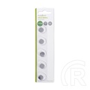 Nedis CR1220 3 V lítium gombelem (5 db, átmérő 12,42 mm, előre feltöltött, ezüst)