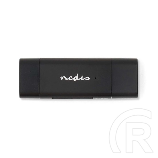 Nedis CRDRU2110BK USB 2.0 kártyaolvasó (USB-C, microSD, microSDHC, microSDXC, SD, SDHC, SDXC, fekete)