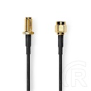 Nedis CSGL02010BK20 SMA kábel (SMA férfi / SMA nő, 2 m, 50 Ohm, árnyékolt, aranyozott, kerek, PVC, fekete)