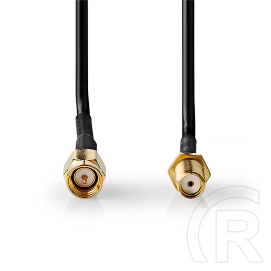 Nedis CSGL02010BK30 SMA kábel (SMA apa / SMA anya, aranyozott, 50 Ohm, árnyékolt, 3 m, fekete)