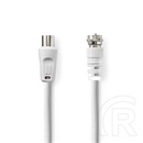 Nedis CSGL41800WT15 koax kábel (F dugó / F dugó, 75 Ohm, dupla árnyékolás, 1,5 m)