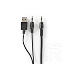 Nedis CSPR10021BK PC hangszóró 2.1 (33 W, 3,5 mm jack, USB tápellátás, fekete)