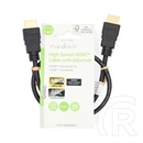Nedis CVGL34060BK05 HDMI kábel (0,5 m, 4K@60Hz, ARC, 18 Gbps, aranyozott csatlakozók, fekete)