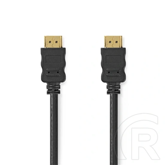 Nedis CVGL34060BK05 HDMI kábel (0,5 m, 4K@60Hz, ARC, 18 Gbps, aranyozott csatlakozók, fekete)