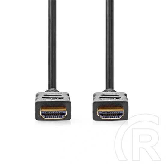 Nedis CVGL34060BK05 HDMI kábel (0,5 m, 4K@60Hz, ARC, 18 Gbps, aranyozott csatlakozók, fekete)