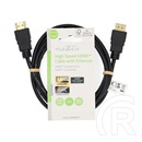 Nedis CVGL34060BK15 HDMI kábel (HDMI dugó/dugó, 4K@60Hz, ARC, 18 Gbps, aranyozott csatlakozók, 1,5 m)