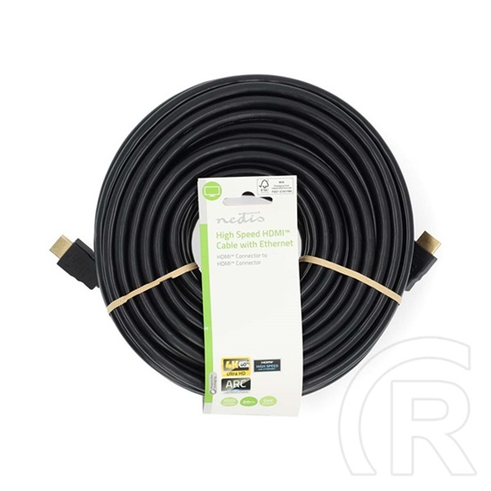 Nedis CVGL34060BK200 ultra HD HDMI kábel (HDMI dugó / dugó, 4K@60Hz, ARC, 18 Gbps, aranyozott csatlakozók, 20 m)