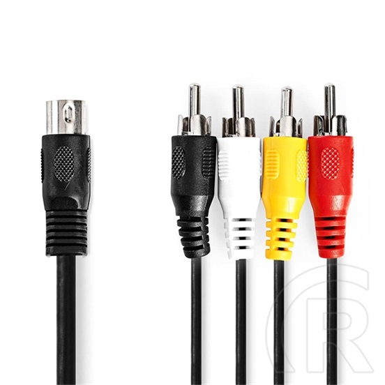 Nedis DIN audio kábel 1 m (DIN 5 tűs dugó / 4x RCA dugó)