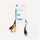 Nedis DIN audio kábel (DIN 5 tűs dugó / 4x RCA aljzat, 0,2 m)