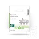 Nedis F elosztó (1 bemenet, 3 kimenet, 5-2400 MHz, 75 Ohm, 10,5 dB, F-csatlakozó, beltéri, ezüst)