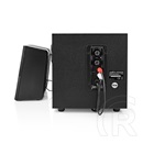 Nedis GSPR10021BK aktív gamer hangszóró 2.1 (USB tápellátás, 3,5 mm jack, 30 W, hangerőszabályozó, fekete)