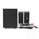 Nedis GSPR10021BK aktív gamer hangszóró 2.1 (USB tápellátás, 3,5 mm jack, 30 W, hangerőszabályozó, fekete)