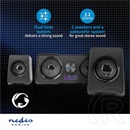 Nedis GSPR21022BK gamer hangszóró készlet (2.2 csatorna, USB tápellátás, 3,5 mm jack, 48 W, LED, hangerőszabályozó)