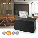 Nedis HDDUSB3210BK HDD/SSD dokkoló (egyrekeszes, 2,5"/3,5", SATA III, USB 3.2 Gen1, USB Type-A, fekete)