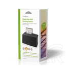 Nedis HDDUSB3210BK HDD/SSD dokkoló (egyrekeszes, 2,5"/3,5", SATA III, USB 3.2 Gen1, USB Type-A, fekete)
