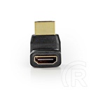 Nedis HDMI átalakító adapter 270° elforgatható (HDMI / HDMI, aranyozott csatlakozó, fekete)