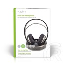 Nedis HPRF210BK rádiófrekvenciás vezeték nélküli fejhallgató (863-865 MHz, 40 mm, USB-C töltés, 11 óra üzemidő, 100 m ha