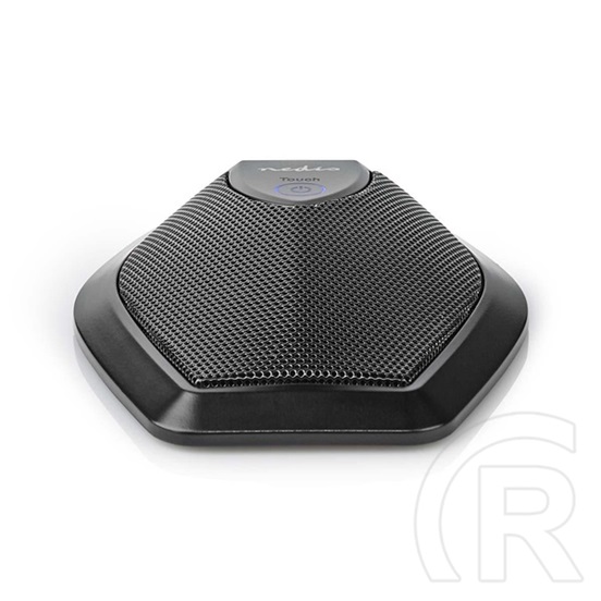 Nedis MICCU100BK asztali konferencia mikrofon (USB, 360°-os hangfelvétel, érintéses némítás, szűrőszivacs)