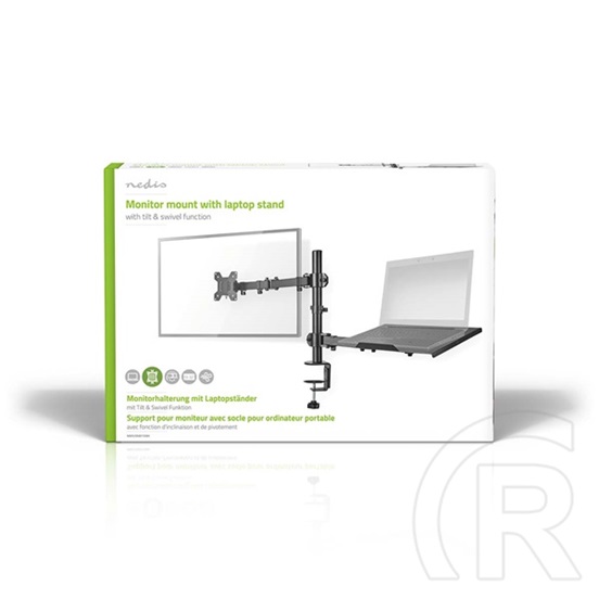 Nedis MMSISNB110BK asztali monitor tartó és laptop állvány (15-32", VESA 75x75/100x100, max. 8 kg, fekete)