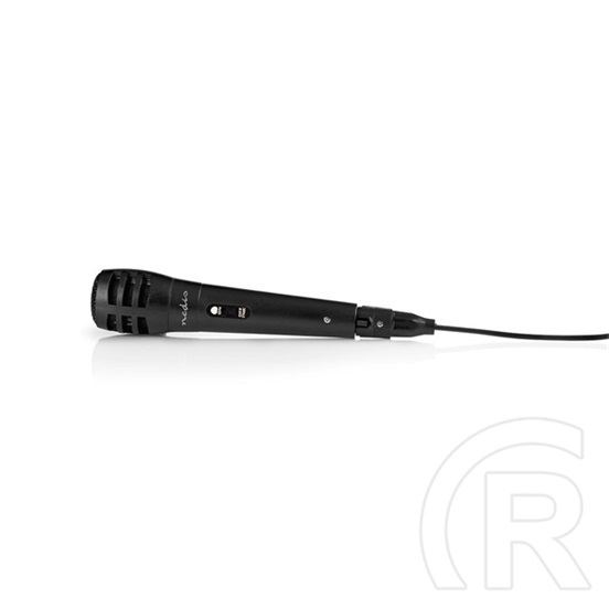 Nedis MPWD15BK dinamikus mikrofon (levehető kábel 5 m, XLR 3-tűs csatlakozó, 600 ?, 80 Hz–12 kHz, integrált kapcsoló, ut