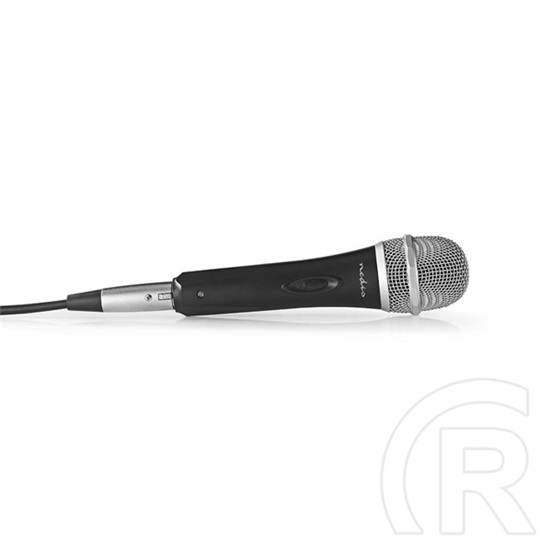 Nedis MPWD50CBK dinamikus mikrofon (5 m kábel, 80 Hz - 12 kHz, 600 Ohm, kapcsoló, fekete-szürke)