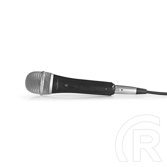 Nedis MPWD50CBK dinamikus mikrofon (5 m kábel, 80 Hz - 12 kHz, 600 Ohm, kapcsoló, fekete-szürke)
