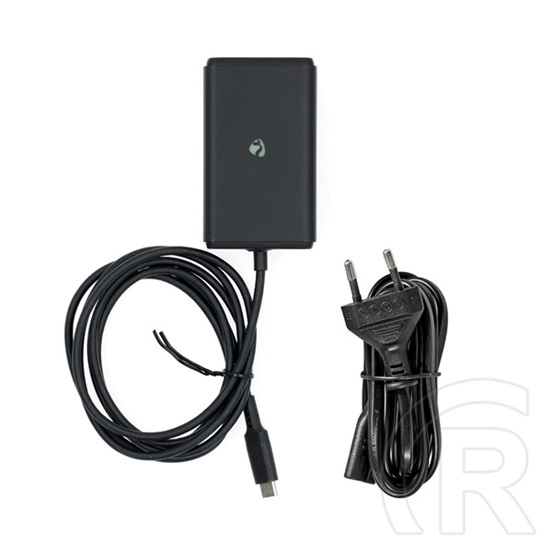Nedis NBAU45110BK USB-C tápegység (GaN, 45 W, PD, 5 profil, 5/9/12/15/20 V DC, 2,5 m kábel)