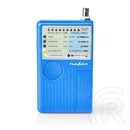 Nedis NWCTM100BU LAN kábel teszter (RJ45, RJ11, BNC, USB AB, 9V elem, max. 180 m, LED kijelző, kék)