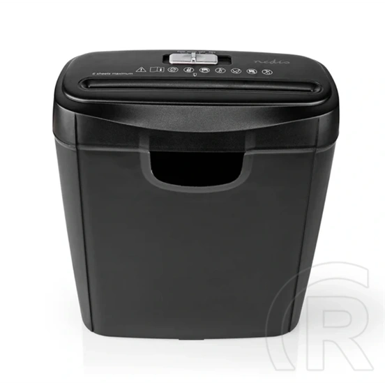 Nedis PASH112BKA4 iratmegsemmisítő (A4, 10 l, DIN P-2, 6 mm csík, fekete)