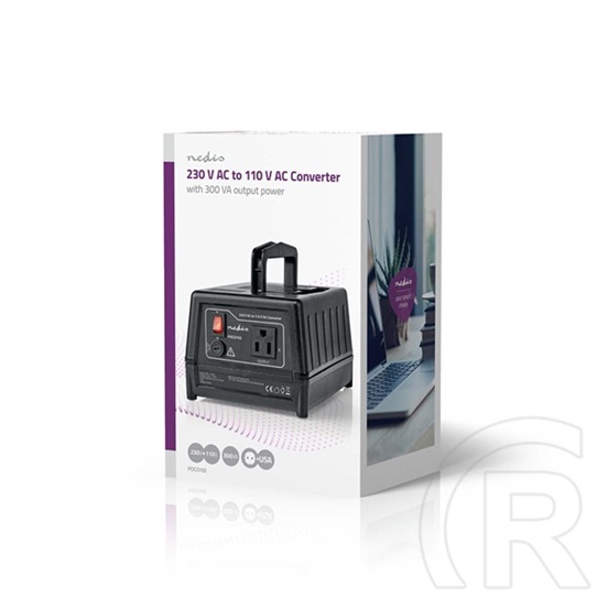 Nedis POCO102 feszültségátalakító (230 V AC › 110 V AC, 300 W, asztali kivitel, USA)