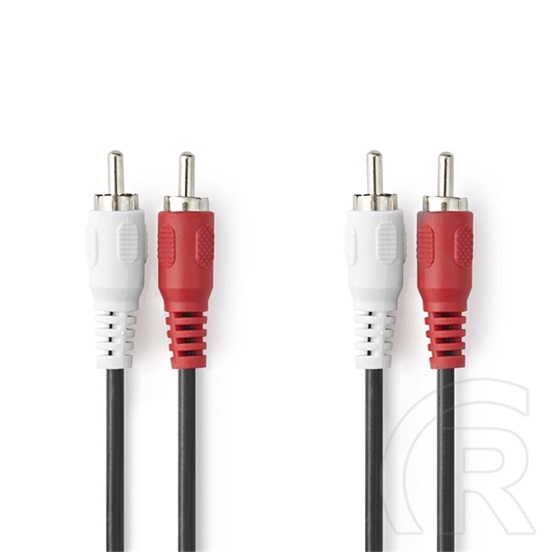 Nedis RCA sztereó audio kábel (2x RCA dugó / 2x RCA dugó, 10 m, fehér, piros)