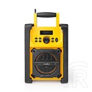 Nedis RDFM3100 munka rádió (v4.2, 15w, ipx5 vízálló, 20 FM állomás, 3,5 mm audióbemenet, sárga)