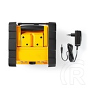 Nedis RDFM3100 munka rádió (v4.2, 15w, ipx5 vízálló, 20 FM állomás, 3,5 mm audióbemenet, sárga)