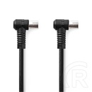 Nedis RF koax kábel (IEC dugó / aljzat, 90°-os, 1,5 m, 75 Ohm, négyszeresen árnyékolt, 120 dB, fehér)