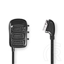 Nedis SCART kapcsoló (3x SCART anya, SCART dugasz, 0,5 m, fekete)
