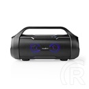Nedis SPBB310BK bluetooth akkumulátoros party boombox (v5.0, 3000mAh, 120W, ipx5 vízálló, microSD, 6 óra, fekete)