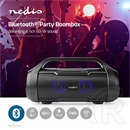 Nedis SPBB310BK bluetooth akkumulátoros party boombox (v5.0, 3000mAh, 120W, ipx5 vízálló, microSD, 6 óra, fekete)