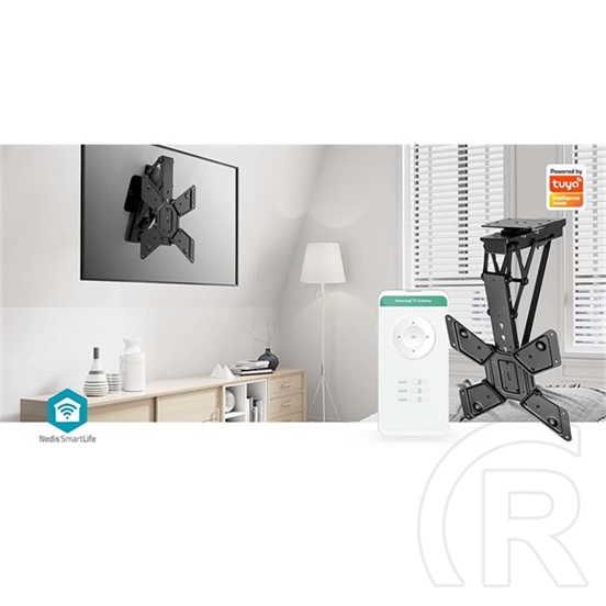 Nedis TVCM5850BK motoros mennyezeti tartó konzol (23"-65", 30 kg, VESA 400x400, 400x200, 300x300, 200x200, 100x100, Wi-F
