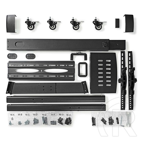 Nedis TVSM5100BK kerekes gurulós TV/monitor állvány (32"-55", VESA 100x100-400x400, 35kg, fekete)