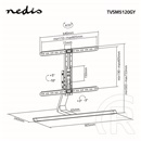 Nedis TVSM5120GY asztali TV állvány (37-75", VESA 600x400, max 40 kg)