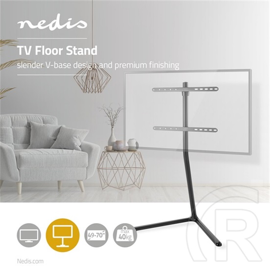 Nedis TVSM5250BK LCD TV/Monitor állvány (49"-70", 40 kg, VESA 200x200-600x400, szabadon álló)