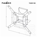Nedis TVWM11BK fali tartó konzol (10-32", max. teherbírás 30 kg, dönthető, forgatható)
